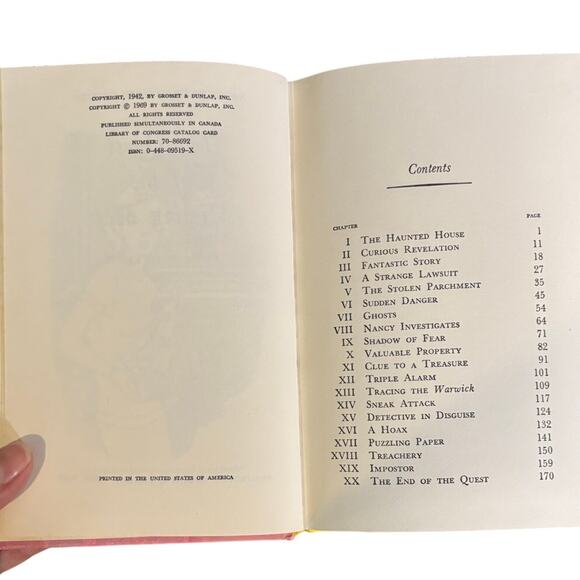 VTG 1969 Nancy Drew #19 The Quest of the Missing Map Book, HC - Picture 3 of 5